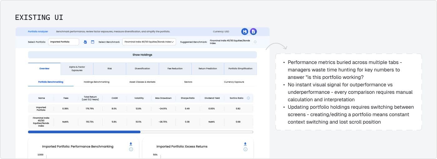 Existing Finominal UI - screen 2
