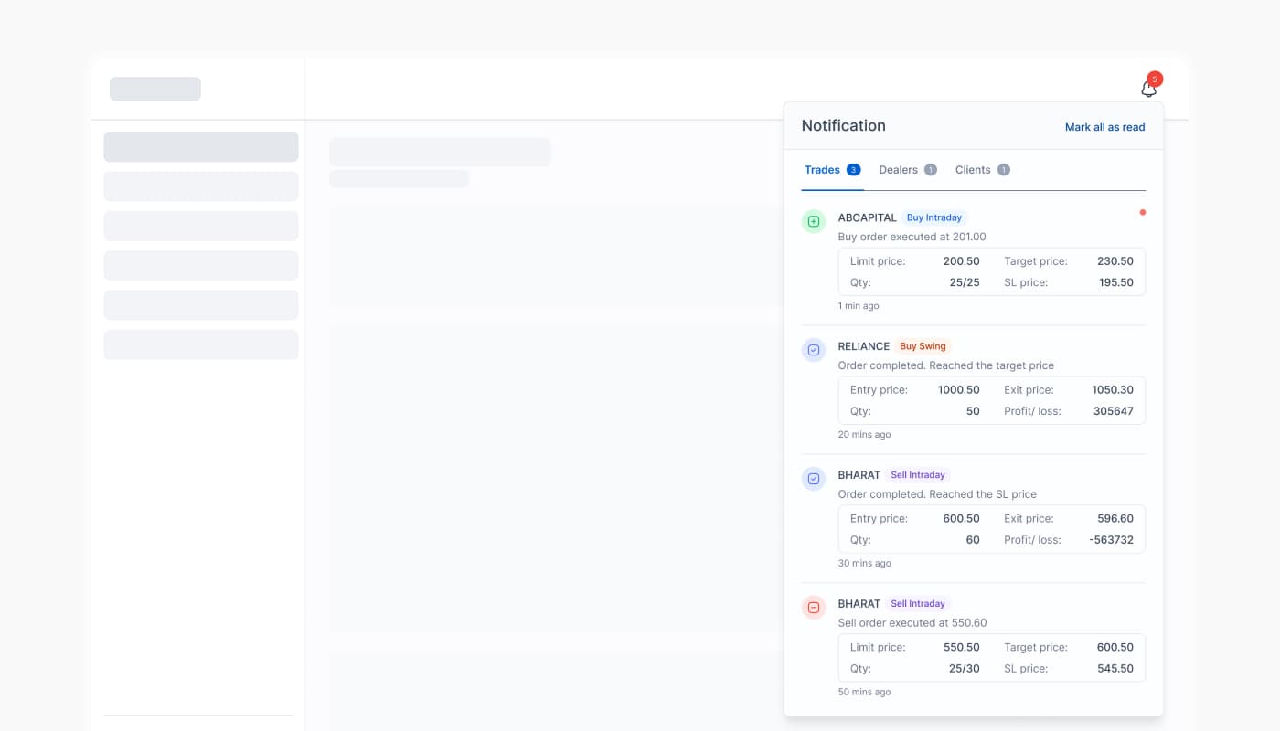 InvestIT notification system interface