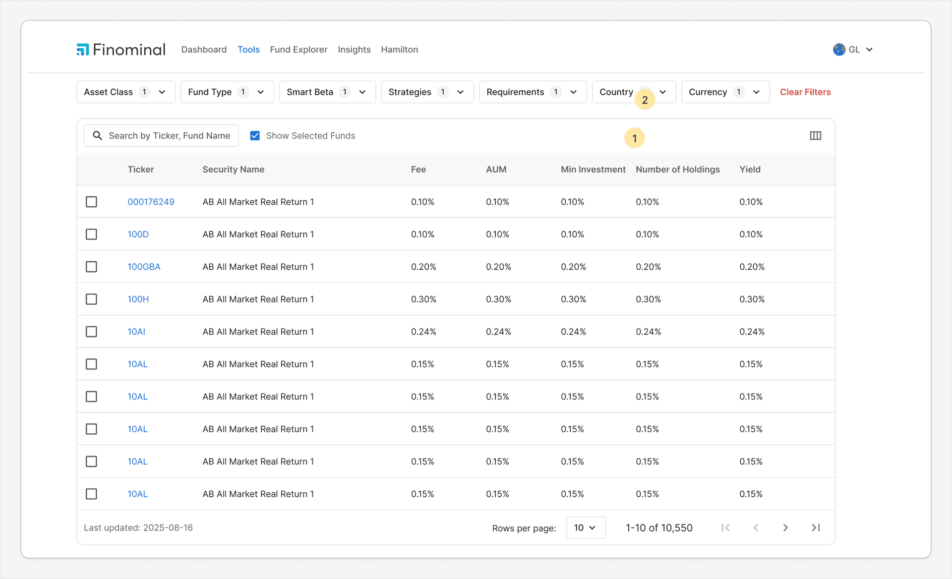 Fund Explorer — iteration 1