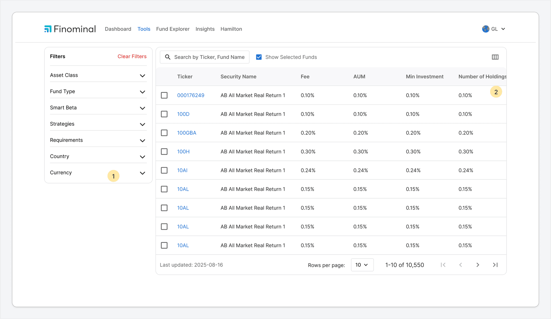 Fund Explorer — iteration 2